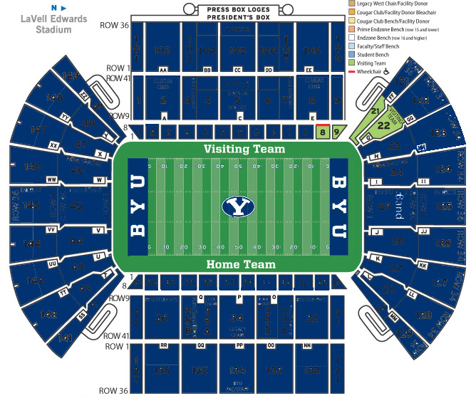Cougar Field Seating Chart